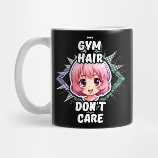 Kawaii Gym Hair Don't Care Anime Mug